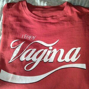 🎉Vintage Spencer's Tshirt "I Enjoy Vagina"  Size 2x